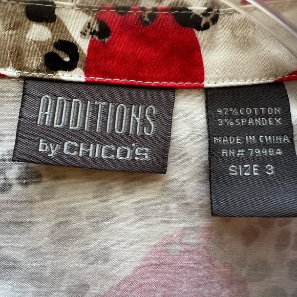 2 Additions by Chico’s Women’s Sz 3 Jacket’s Floral yellow orange tan pink - Picture 14 of 14